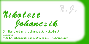 nikolett johancsik business card